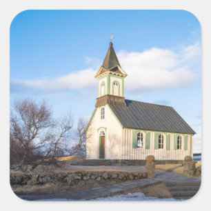 Sticker Carré Parc national de Thingvellir en Islande