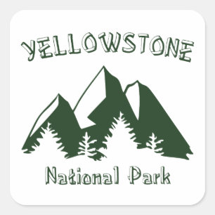 Sticker Carré Parc national de Yellowstone