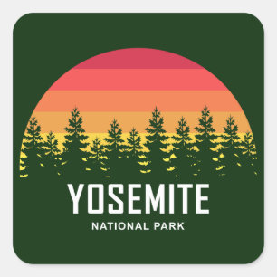 Sticker Carré Parc national de Yosemite