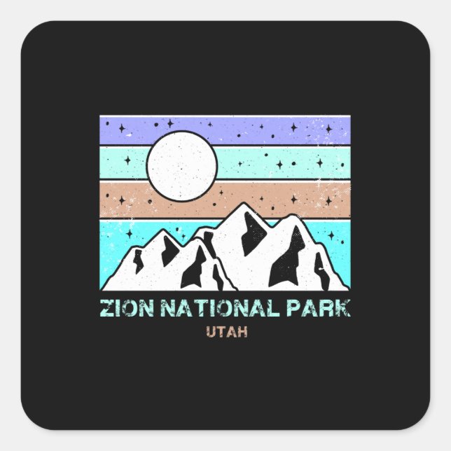 Sticker Carré Parc national de Zion (Devant)