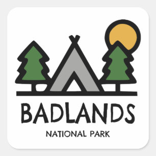 Sticker Carré Parc national des Badlands