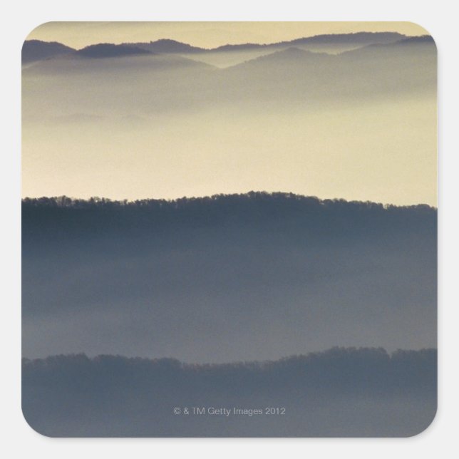 Sticker Carré Parc national des Great Smoky Mountains (Devant)