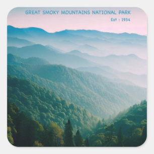 Sticker Carré Parc national des Great Smoky Mountains