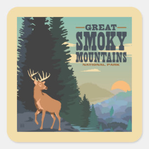 Sticker Carré Parc national des Great Smoky Mountains