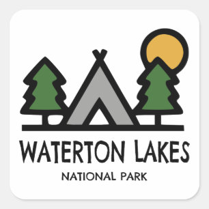 Sticker Carré Parc national des Lacs-Waterton