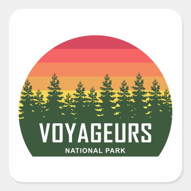 Sticker Carré Parc national des Voyageurs (Devant)