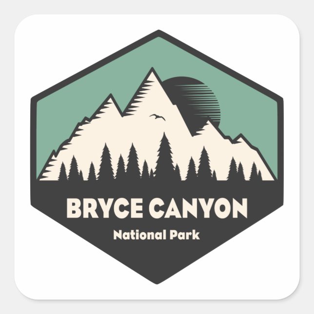 Sticker Carré Parc national du Bryce Canyon (Devant)