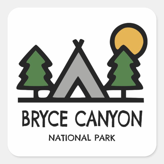 Sticker Carré Parc national du Bryce Canyon (Devant)