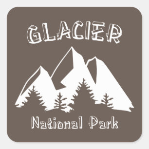 Sticker Carré Parc national du Glacier