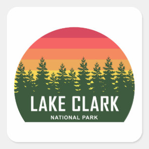 Sticker Carré Parc national du lac Clark
