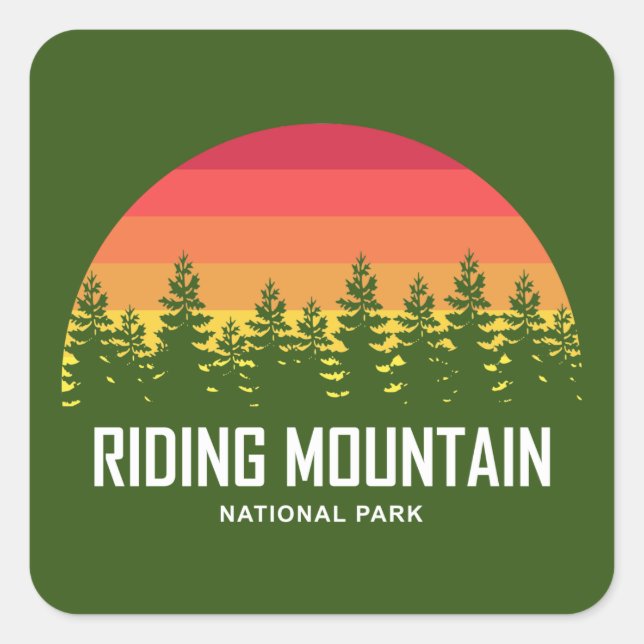 Sticker Carré Parc national du Mont-Riding (Devant)