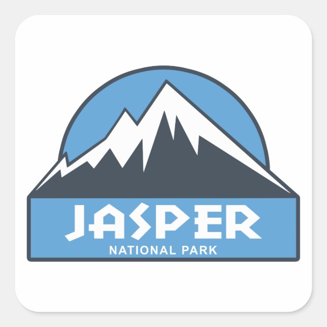 Sticker Carré Parc national Jasper (Devant)