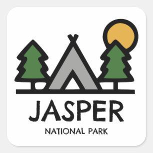 Sticker Carré Parc national Jasper