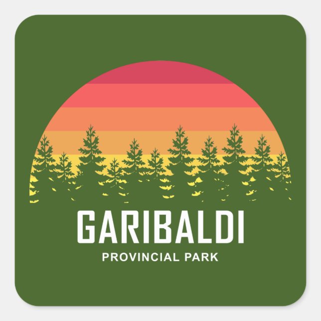 Sticker Carré Parc provincial de Garibaldi (Devant)