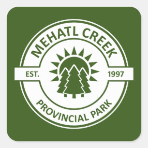 Sticker Carré Parc provincial de Mehatl Creek Sun Trees