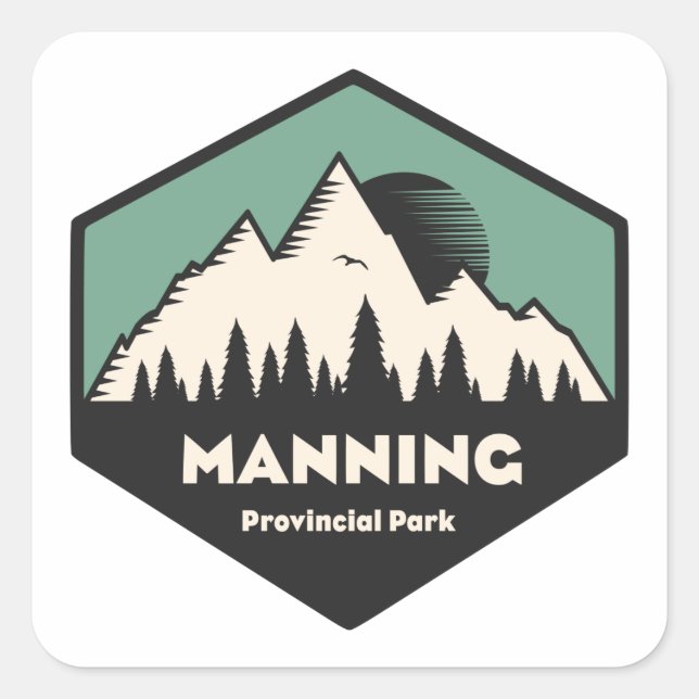 Sticker Carré Parc provincial Manning (Devant)