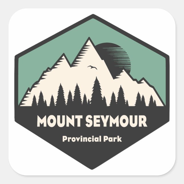 Sticker Carré Parc provincial Mont Seymour (Devant)