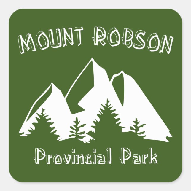 Sticker Carré Parc provincial Mount Robson (Devant)
