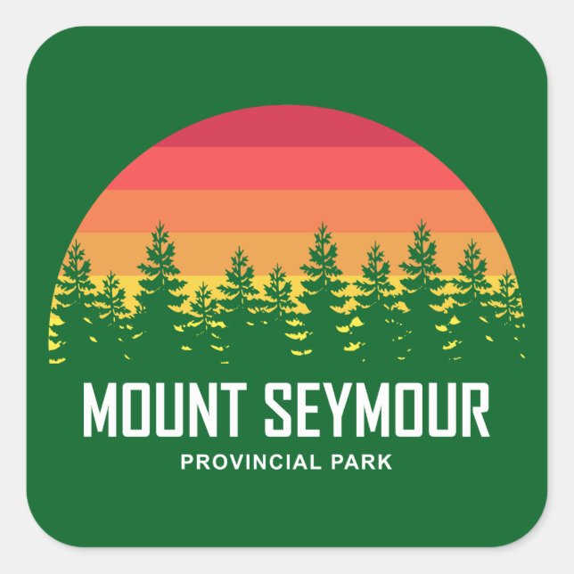 Sticker Carré Parc provincial Mount Seymour (Devant)