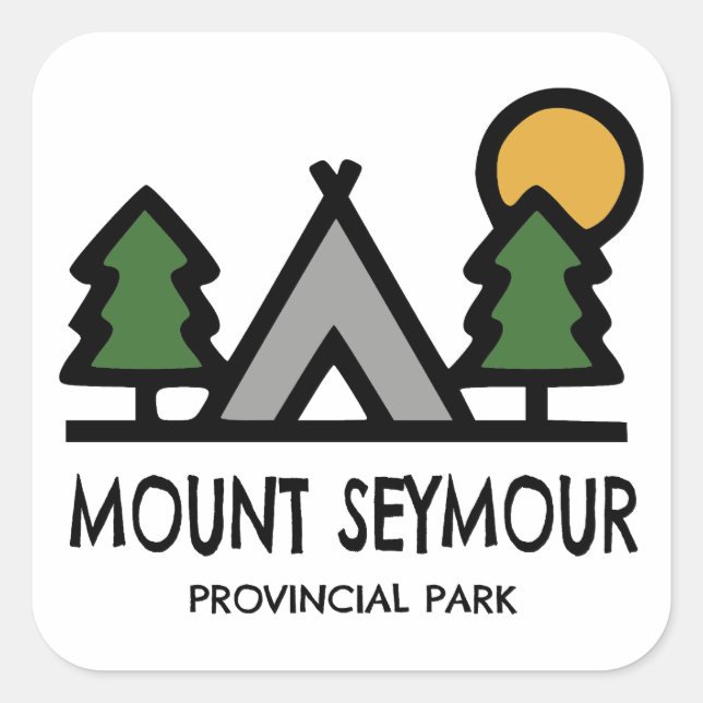 Sticker Carré Parc provincial Mount Seymour (Devant)