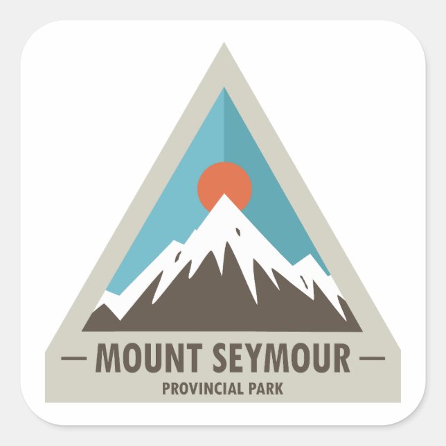 Sticker Carré Parc provincial Mount Seymour (Devant)