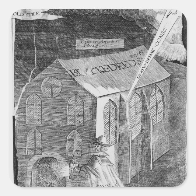 Sticker Carré Parcelle en poudre, 1605 (Devant)