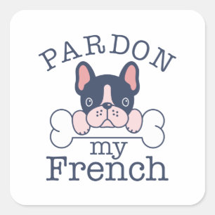 Sticker Carré Pardon de mon français