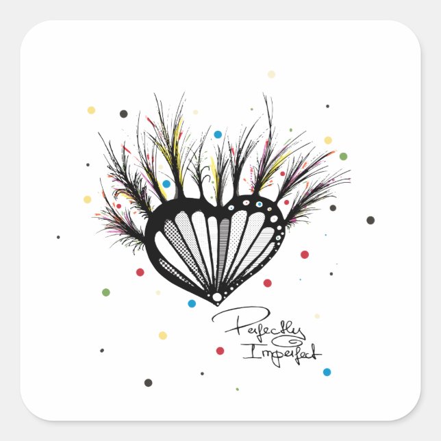 Sticker Carré Parfaitement imparfait (Devant)