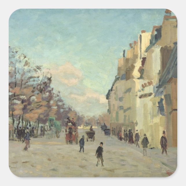 Sticker Carré Paris, Quai de Bercy, Effet Neige, c.1873-74 (Devant)