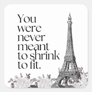 Sticker Carré Paris Tour Eiffel Art mural citation motivant