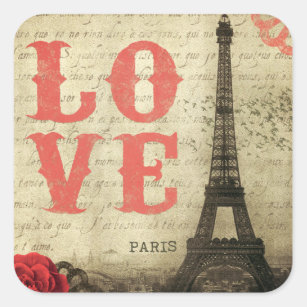 Sticker Carré Paris vintage