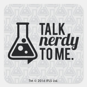 Sticker Carré Parler Nerdy