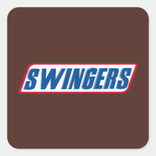 Sticker Carré Parodie Funny de Swingers Snickers