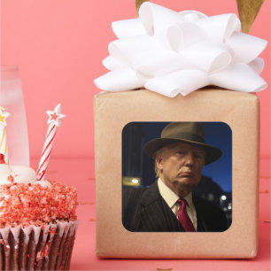 Sticker Carré Parrain de l'Amérique Don J. Trump