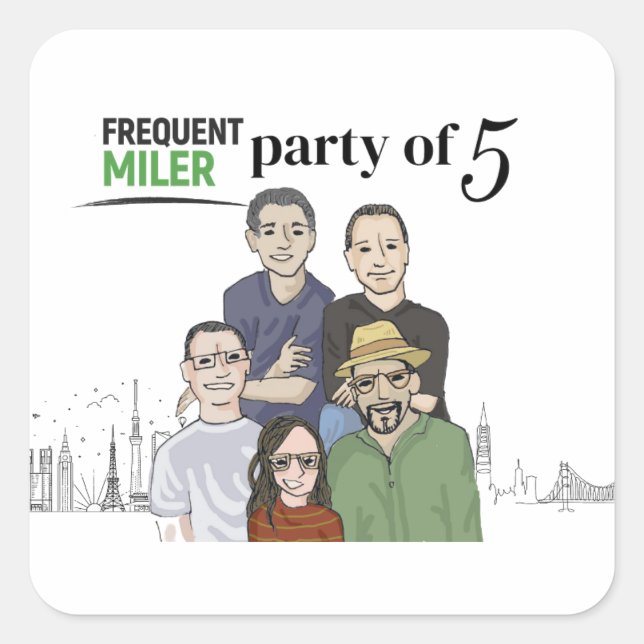 Sticker Carré Parti des 5 (Devant)