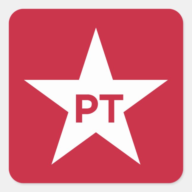 Sticker Carré Partido dos Trabalhadores (Devant)