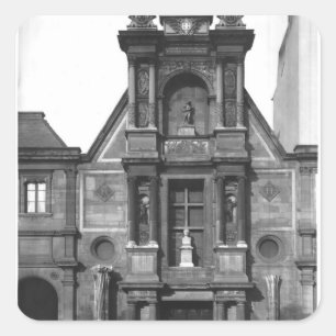 Sticker Carré Partie centrale de la façade principale �