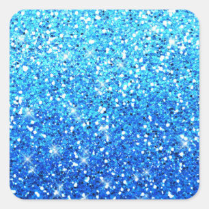 Sticker Carré Parties scintillant bleues Étincelles Texture
