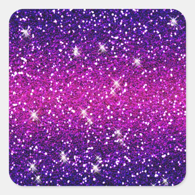 Sticker Carré Parties scintillant Étincelles Purple Pink Texture (Devant)