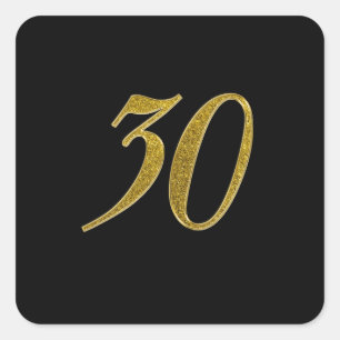 Sticker Carré Parties scintillant Gold 30
