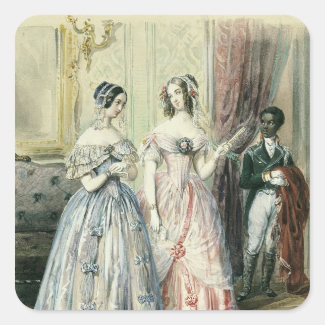 Sticker Carré Partir pour la boule, 1830-48 (Devant)