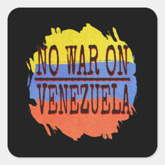 Sticker Carré Pas de guerre au Venezuela Typographie pour la pai