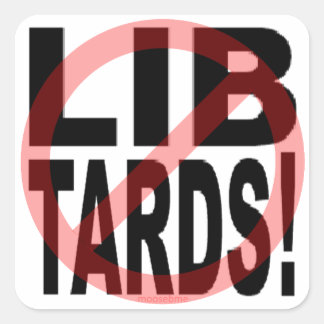 STICKER CARRÉ PAS DE LIBTARDS !