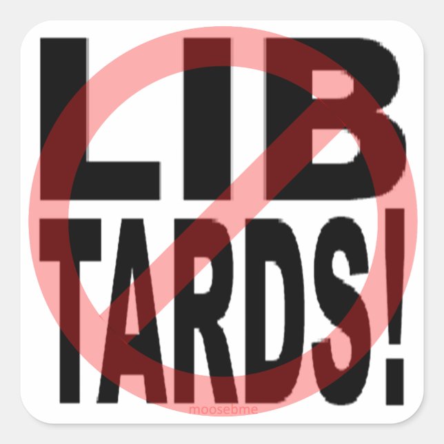 STICKER CARRÉ PAS DE LIBTARDS !  (Devant)