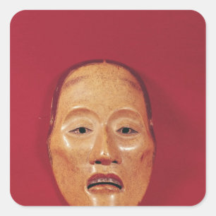 Sticker Carré Pas de masque de théâtre