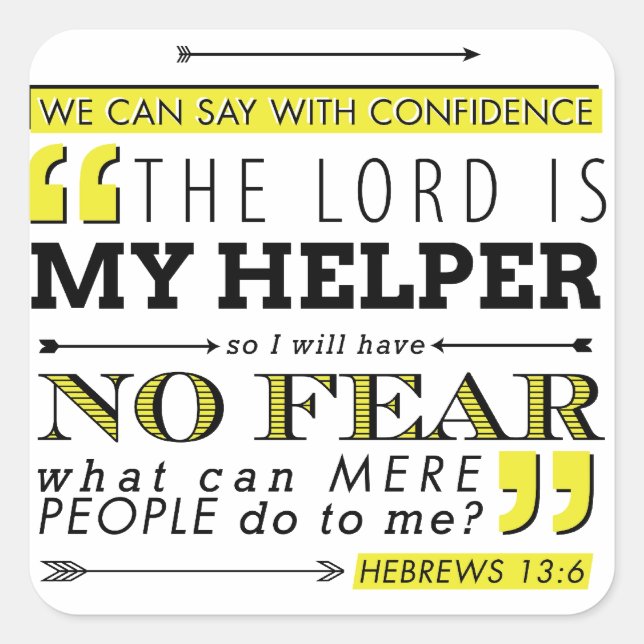 Sticker Carré Pas de peur (Devant)