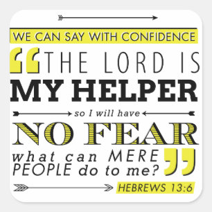 Sticker Carré Pas de peur