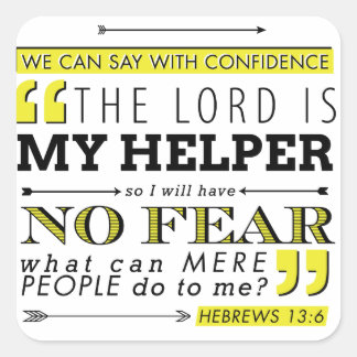 Sticker Carré Pas de peur