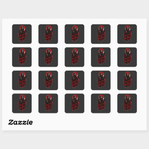Sticker Carré Pas de sommeil, juste un cri d'Halloween Design go