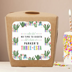 Sticker Carré Pas de Temps pour Faire la Fête Trois-Esta Fête 3è